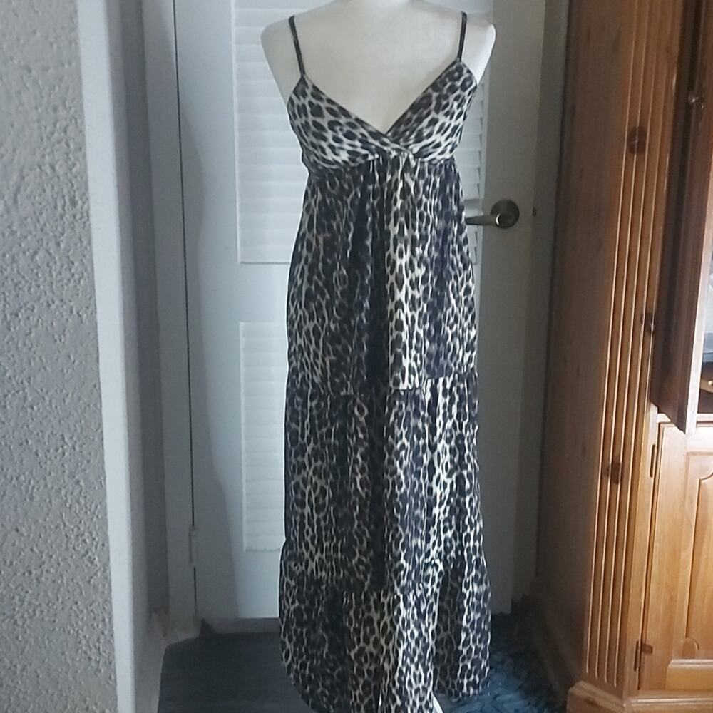 Speed Control New York Animal Print Maxi Dress S Casual Boho Mobwife Retro PinUp